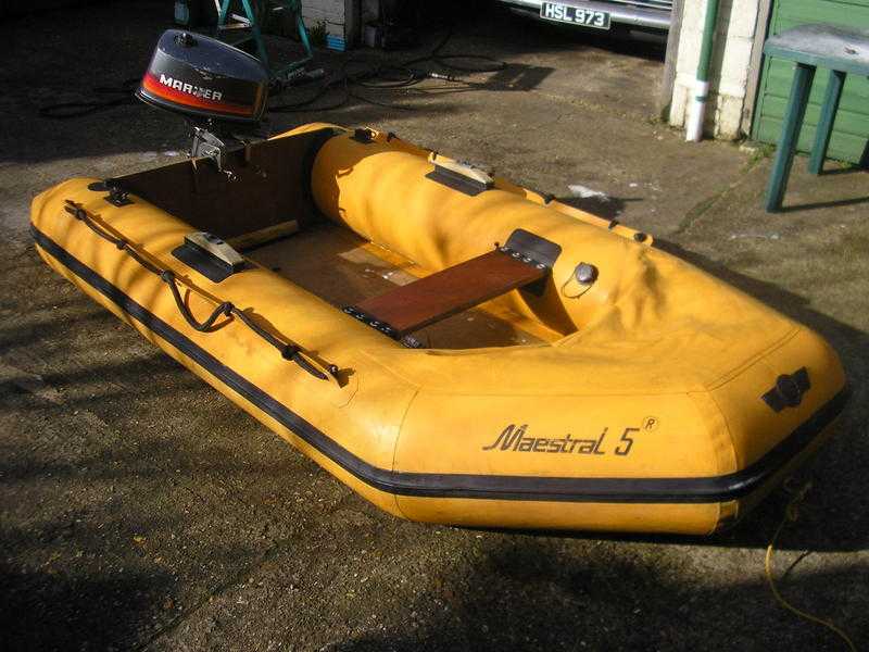 MAESTRAL 5 INFLATABLE BOAT AND MARINER 4 HP OUTBOARD