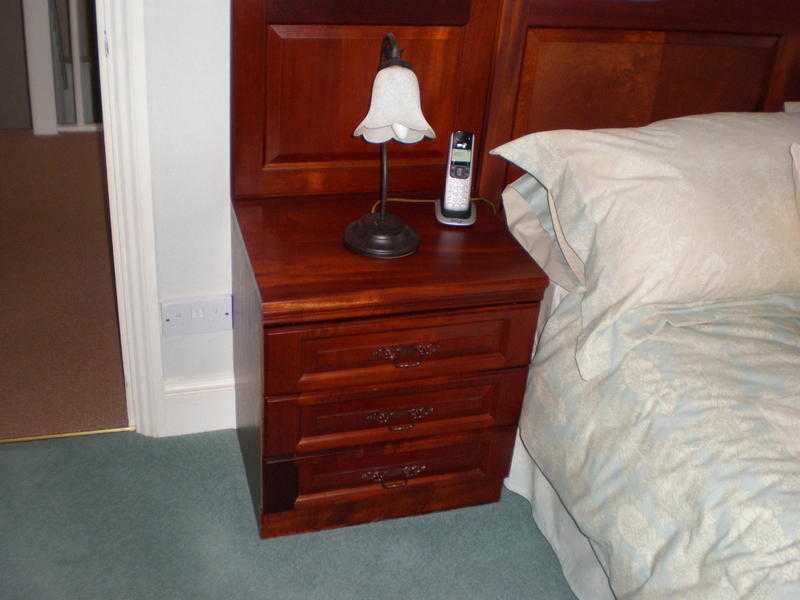 Mahogany bedside cabinets amp matching headboards