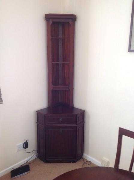 Mahogany corner unit