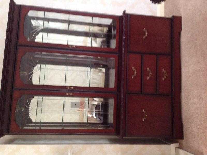 Mahogany display cabinet