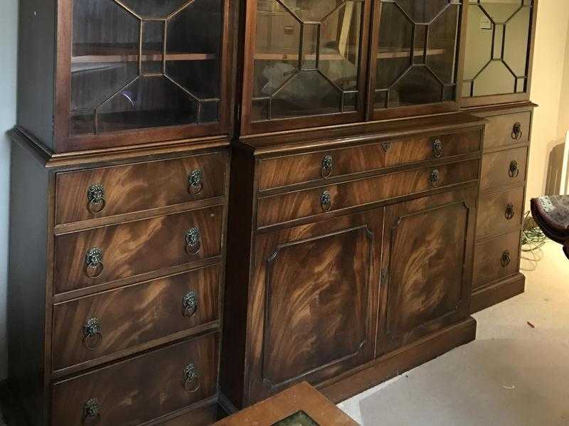 MAHOGANY DISPLAY CABINETBOOK CASE