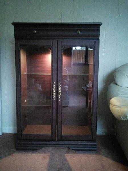 Mahogany Finished Display Case