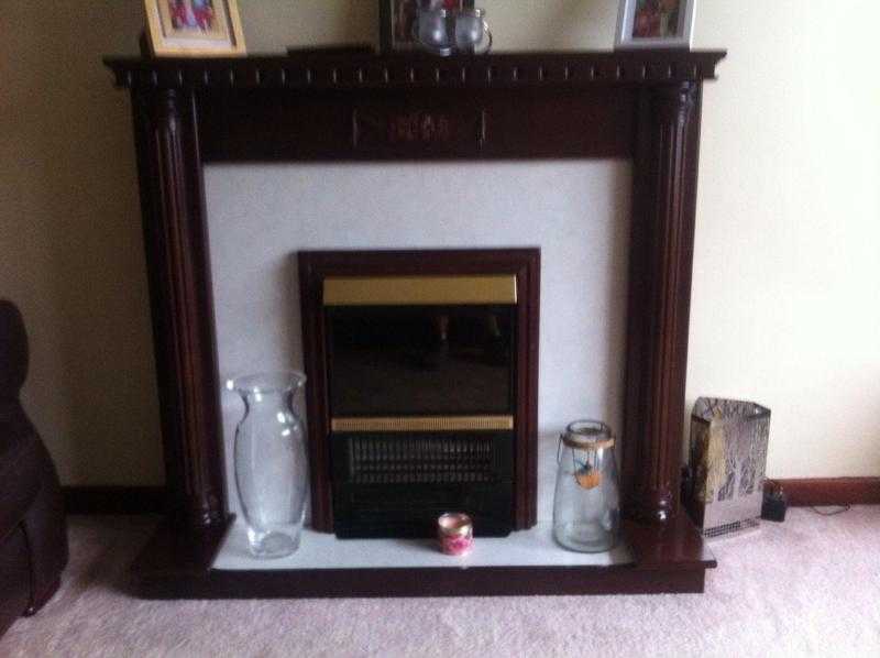 Mahogany fire surround