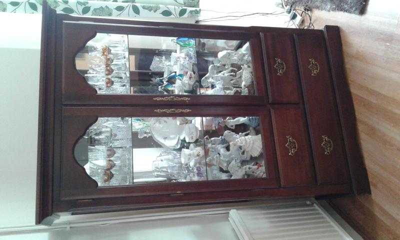 Mahogany glass dresser