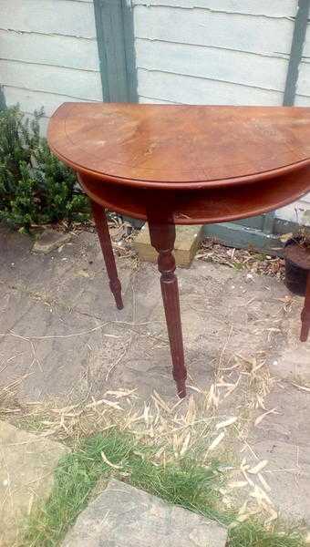 Mahogany half moon table