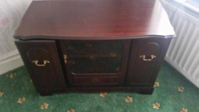 Mahogany TV Cabinet Solid Wood Television Stand Entertainment