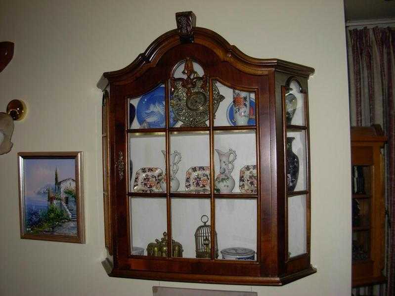 Mahogany Wall Cabinet for sale.