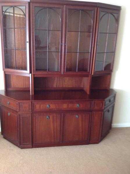 Mahogany wall unit