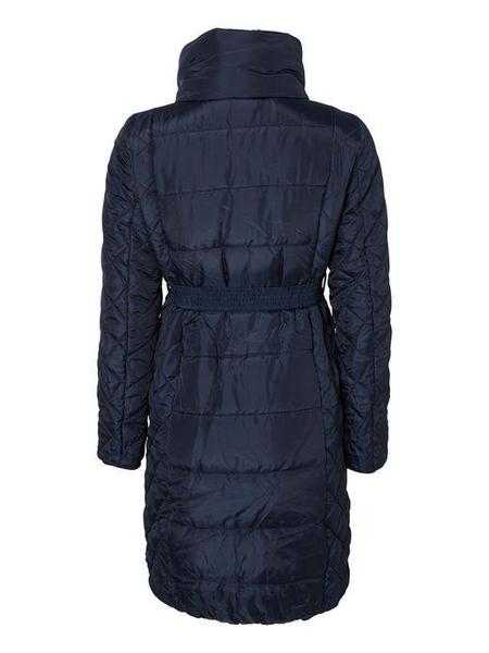 Mamalicious Becca Warm Padded Winter Maternity Coat Dark Blue Size S (8-10)