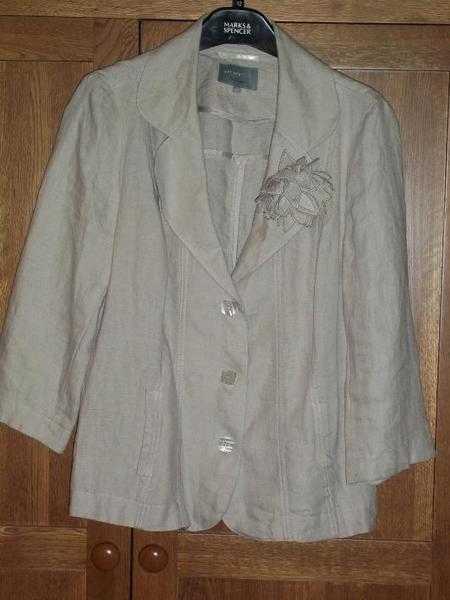 MampS Per Una beige linen jacket brand new