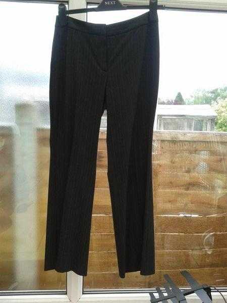 MampS Short Pinstripe Trousers Size 8