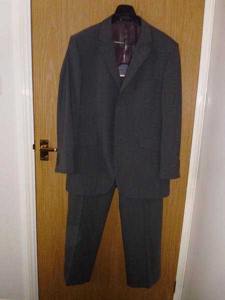 Man039s grey suit from BHS, woolpolyester blend
