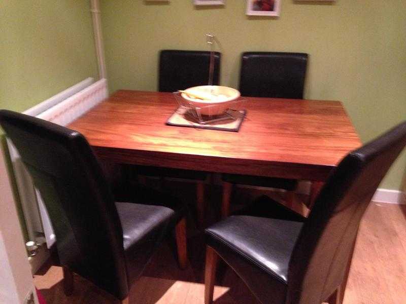 Mango wood table and chairs