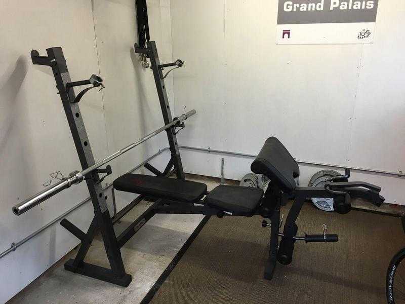 Marcy Diamond Elite Olympic Weight Bench with Weights