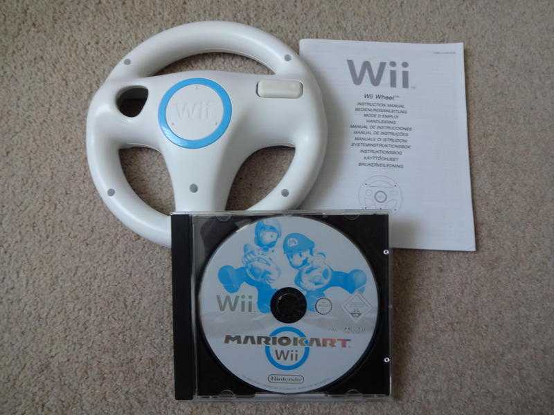 Mario Kart for Nintendo Wii plus wheel