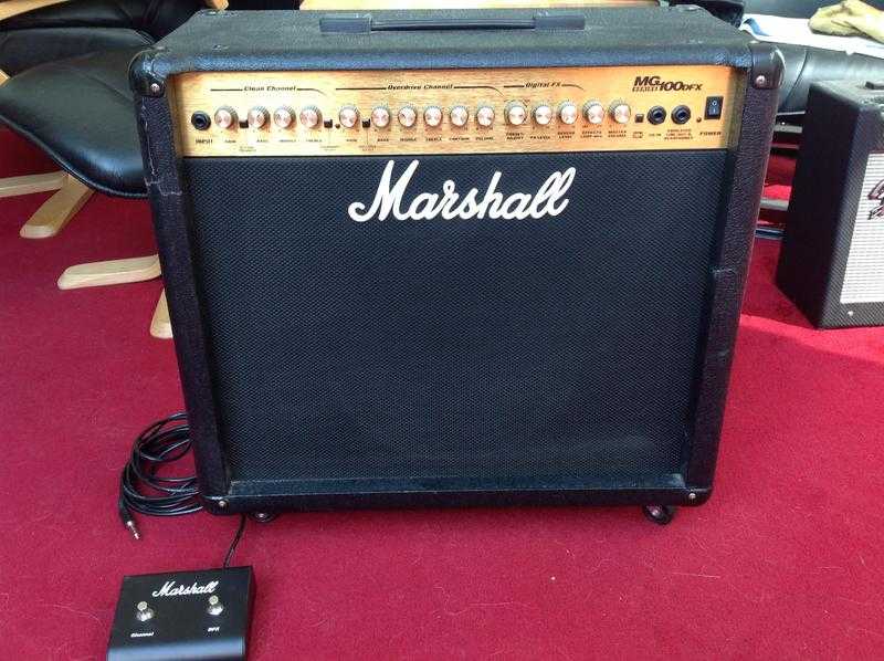 Marshall 100watt amp, foot switch and Wah Wah pedal