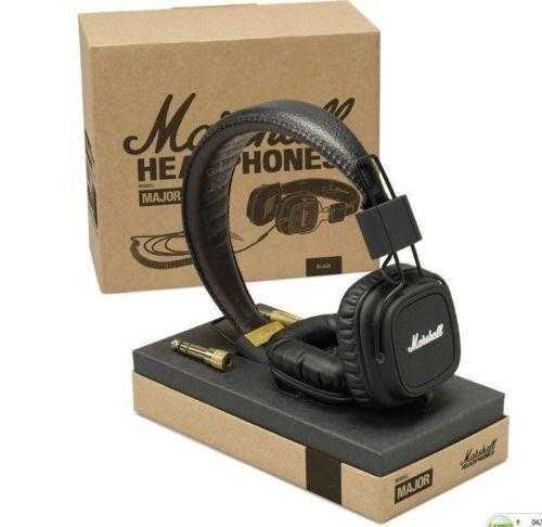 Marshall Major Headphones with Mic for iPhone BLACK GENUINE BRAND NEW BOXED