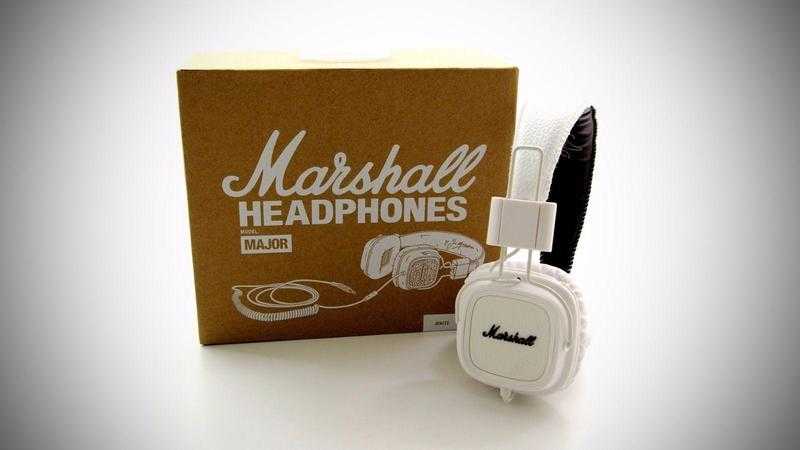 Marshall Major On Ear Headphone with In Line Cable Remote amp Mic - White