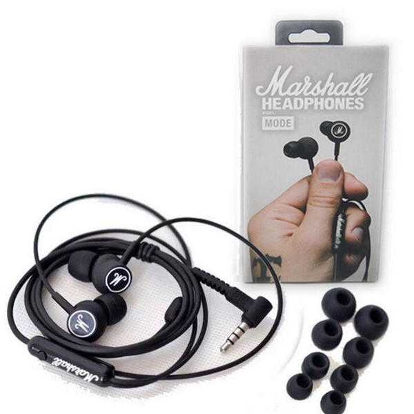 Marshall Mode In-Ear Earphones Headphones with Mic Black amp White 3.5mm