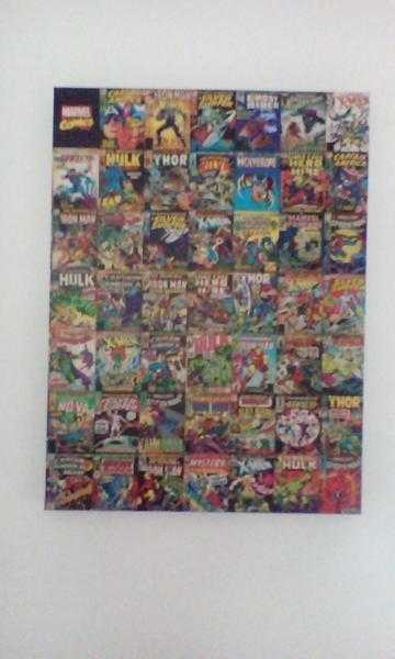 Marvel vintage comic canvas