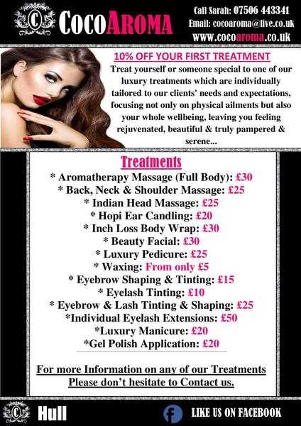 Massage, Holistic amp Beauty Therapies, Hull. Summer Savings