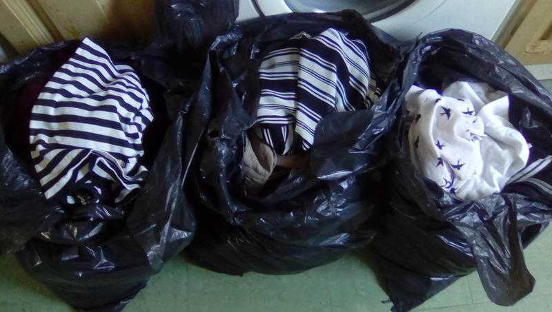 Massive bundle of mixed clothes