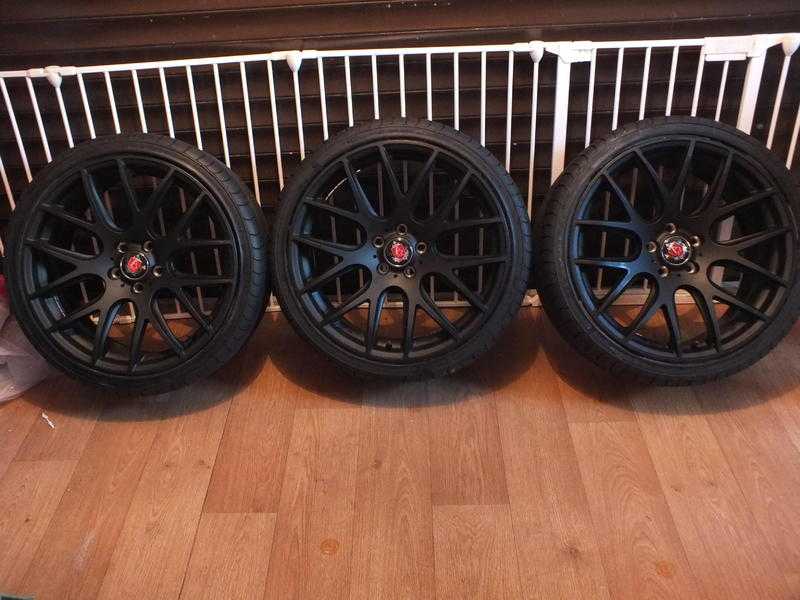 MATT BLACK ALLOY WHEELS 039AXE039 AND NEW TYERS 23535R19m