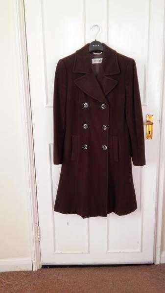 Max Mara Sportmax Virgin Wool Angora Rabbit Brown Coat