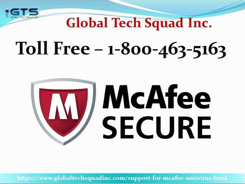 McAfee Antivirus Customer Support Dial 1-800-463-5163