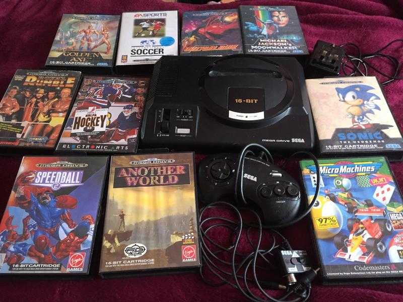 Megadrive with 11 games