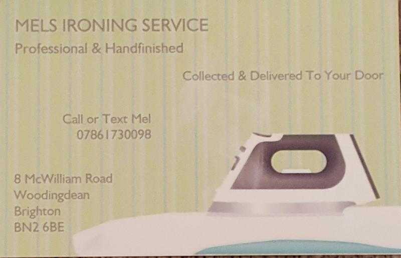 MELS IRONING SERVICE .. FREE COLLECTION amp DELIVERY