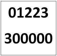 Memorable Telephone Number - Cambridge 01223300000