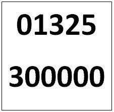 Memorable Telephone Number - Darlington 01325300000