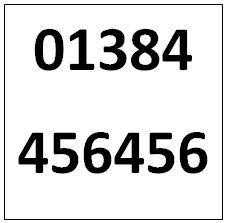 Memorable Telephone Number - Dudley 01384456456