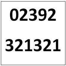 Memorable Telephone Number - Portsmouth 02392321321