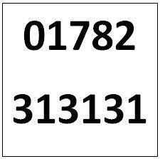 Memorable Telephone Number - Stoke-on-Trent 01782313131