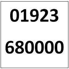 Memorable Telephone Number - Watford 01923680000