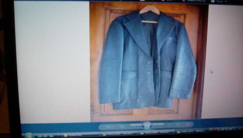 Men039s brown leather jacket