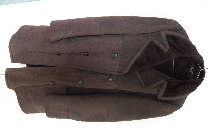 Men039s Original Genuine Suede Leather Coat. Good as New. Small. Retro Fashion