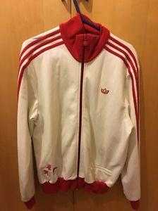 Men039s red and white Adidas jacket