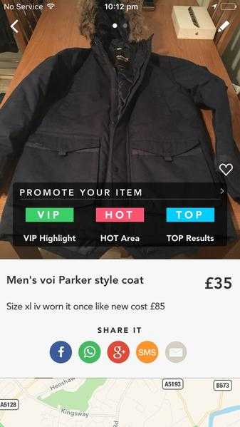 Men039s voi jeans Parker style coat