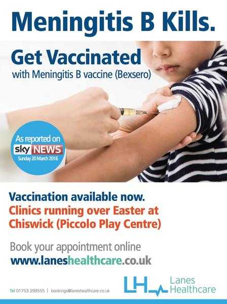 MENIGITIS B VACCINE AVAILABLE NOW AT LANES MEDICAL PRACTICE