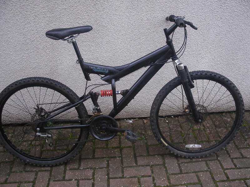 Mens Black Suspension Mountain Bike