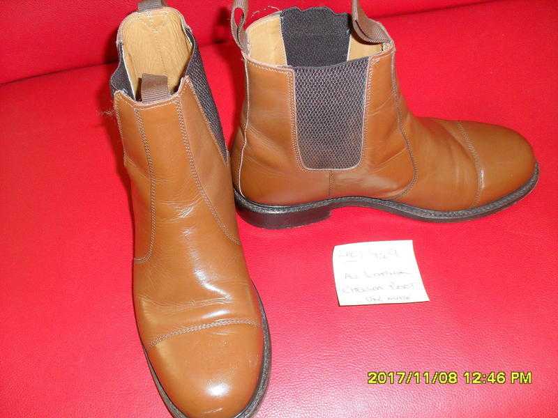 Mens Chelsea Boots All Leather by HAREWOOD.  Marked as size 9 (see description)