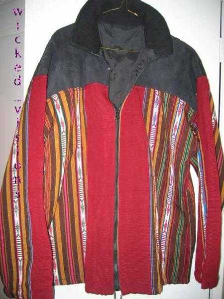 Mens designer Multi coloured Mens jacket XL  Peruvian style