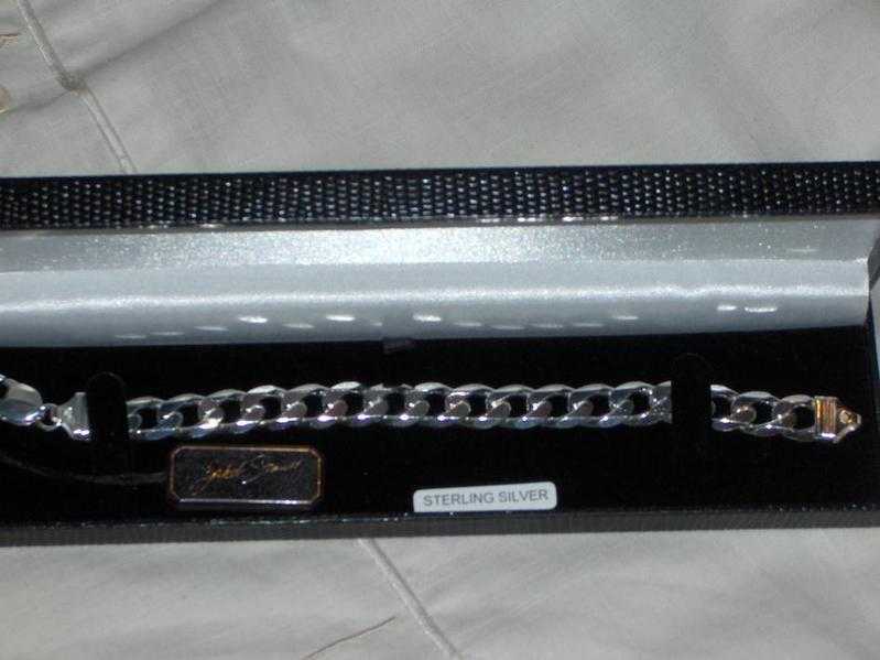 Mens heavy silver bracelet brand new