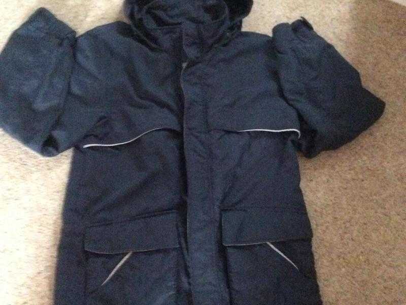 MENS HIP LENGTH JACKET amp HOOD SEPERATE FLEECE NAVY