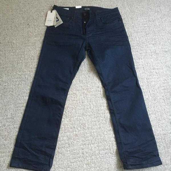 Mens Jack Jones Blue Jeans - Size 34 Waist 30 Leg - Regular Fit - Brand New