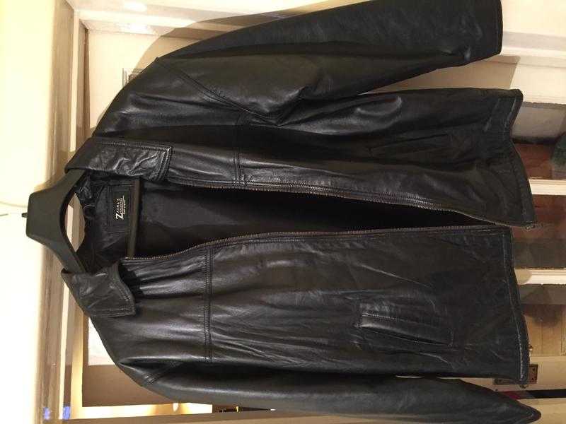 Mens Leather jacket 15 Zahra Size Large calf leather, size too big