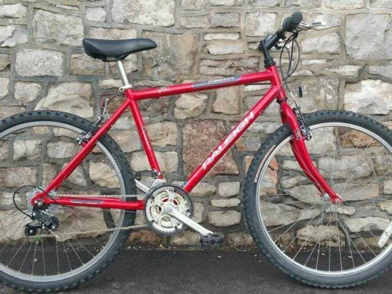 Mens Red Raleigh Firefly Mountain Bike